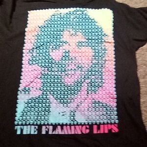 Men's Black Vintage Large Flaming Lips 2011 Tour Shirt Band Concert Music